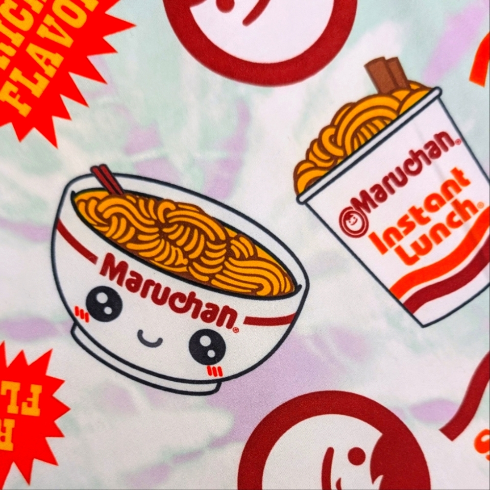 NEW Maruchan Lounge Sleep PJ Pants MEN 2XL XXL Button Fly Ramen Noodles Kawaii